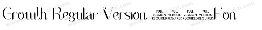 Growth Regular Version 1006Fontse字体转换